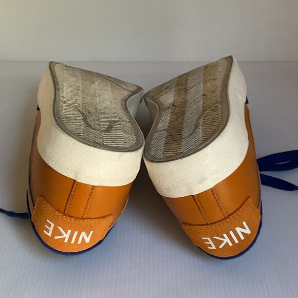 Nike Blazer Low Leather Sneakers Orange Blue Men’s Size 10.5 Retro Nike - Picture 9 of 10